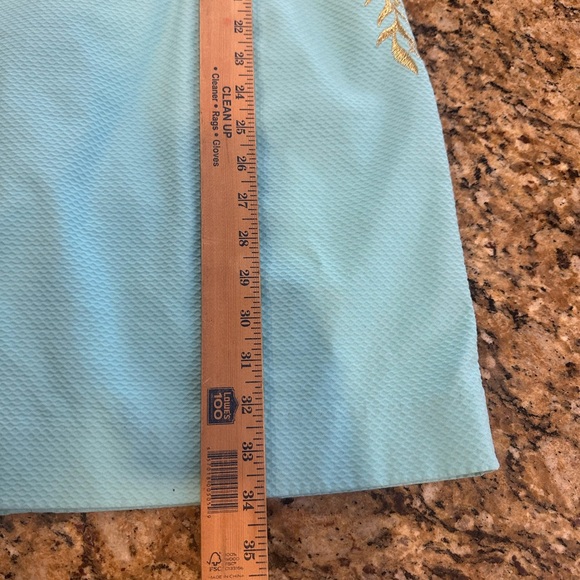 Lilly Pulitzer Tina Stretch sleeves Sheath Dress In Blue Ibiza size 6 - Picture 7 of 8